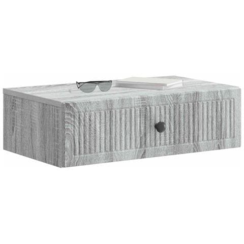 Tavolino da Parete Laterale Grigio Sonoma 59 x 34,5 x 17 cm - Foto 2