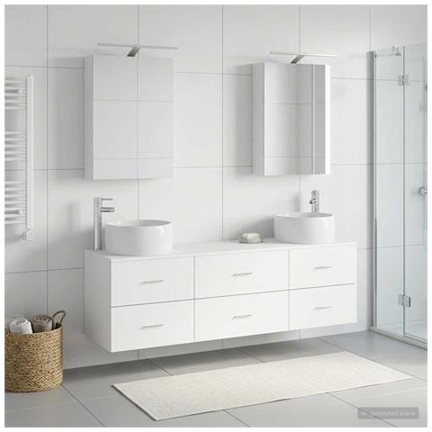 Set di mobili per il bagno 5 pcs Bianco - Foto 2