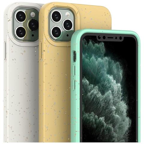 Eco Case Custodia Iphone 11 Pro Max In Silicone, Cover Gialla Per Telefono - Foto 2