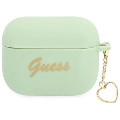 Guess Guaplschsn Airpods Pro Custodia Verde /verde In Silicone Collezione Heart - Foto 2