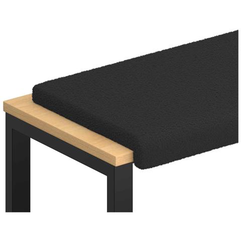 Cuscino per panchina Tessuto Sherpa Nero Profondità 35 cm - Foto 1