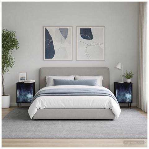 Armadio da Notte RAALTE 2 pz Rovere Nero 36 x 33 x 51 cm - Foto 2
