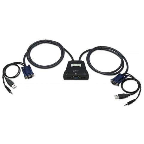 Mini KVM Switch IDATA KVM-522U 2 Porte USB con Audio - Foto 1