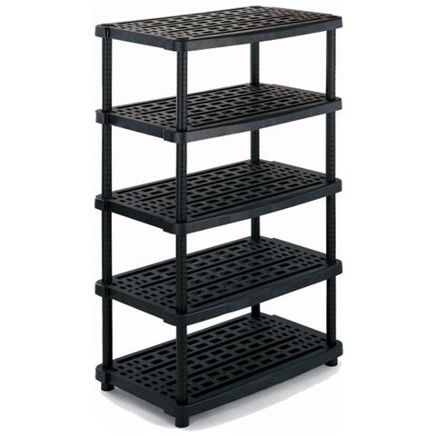 Scaffale 2436/5 nero L93 x P59 x H188,5 - Foto 3