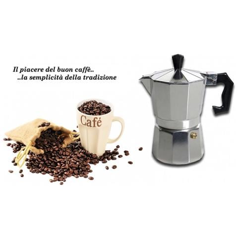 Caffettiera Moka 1 Tazza Classica Welkhome Caffà¨ Espresso Fatto In Casa Manico Plastica - Foto 4