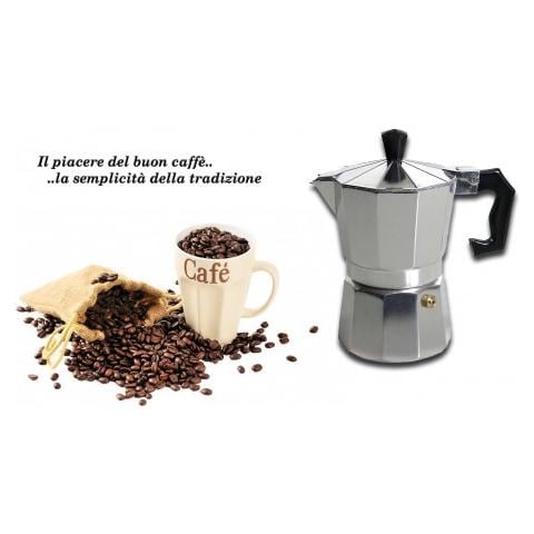 Caffettiera Moka 1 Tazza Classica Welkhome Caffà¨ Espresso Fatto In Casa Manico Plastica - Foto 1