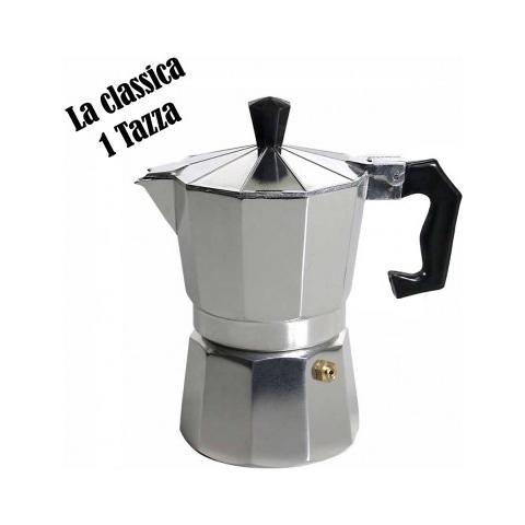Caffettiera Moka 1 Tazza Classica Welkhome Caffà¨ Espresso Fatto In Casa Manico Plastica - Foto 2