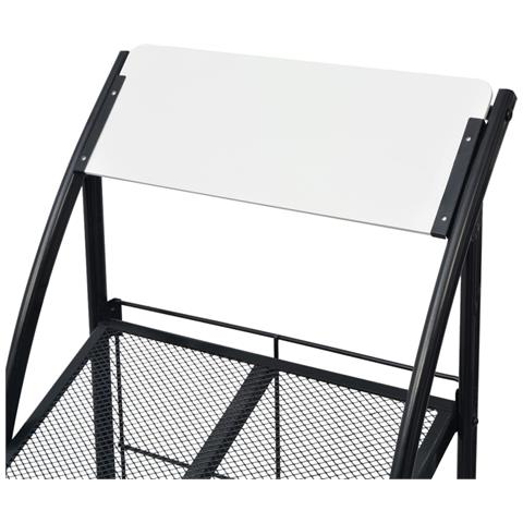 Portariviste 47x40x134 Cm Nera E Bianca A4 - Foto 2