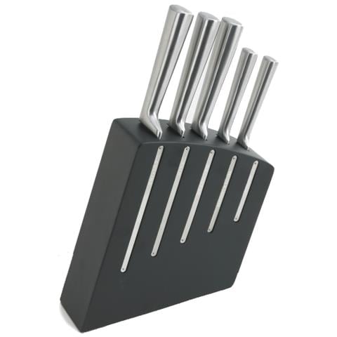 Jean Dubost 18507 Bloc De Cuisine Kimono Noir 5 Couteaux De De Cuisine Ventoux Acier Inox - Foto 2