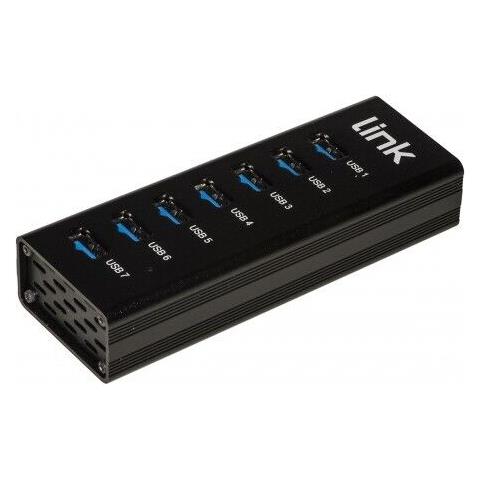 Hub 7 Porte USB 3.0 in Alluminio Con Alimentatore - Foto 1