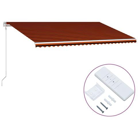 Tenda da Sole Retrattile 600x300 cm Arancione e Marrone - Foto 1