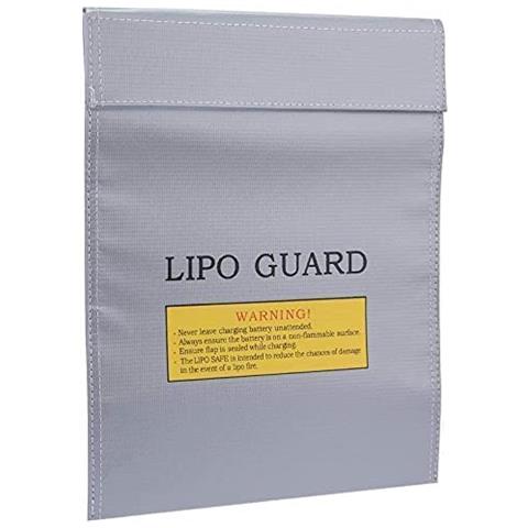 Lipo Guard Busta Antincendio Lipo Bag, 23 Cm X 18 Cm X Batterie Lipo, Colore Argento - Foto 1