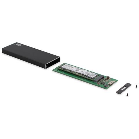 AC1600 contenitore di unità di archiviazione Box esterno SSD Nero M. 2 - Foto 5