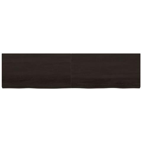 Piano Bagno Marrone Scuro 200x50x (2-6) cm Legno Trattato - Foto 10