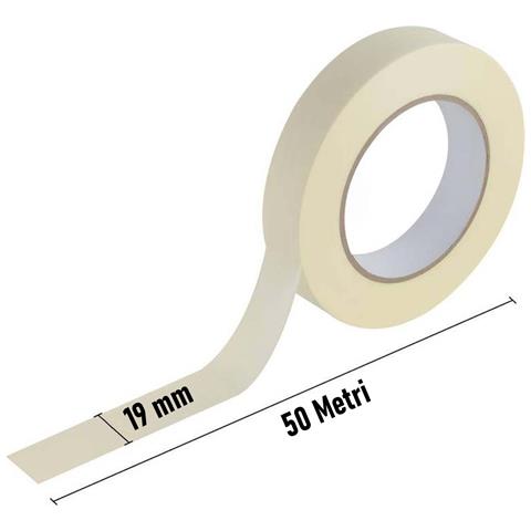 Nastro Adesivo Di Carta Cartone Rotolo 19mm X 50mt Per Mascheratura Carrozziere - Foto 2