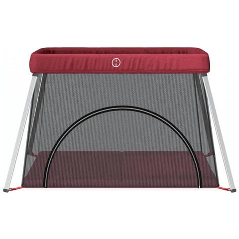 Box Per Bambini Con Materasso Rosso Tessuto Di Lino - Foto 3