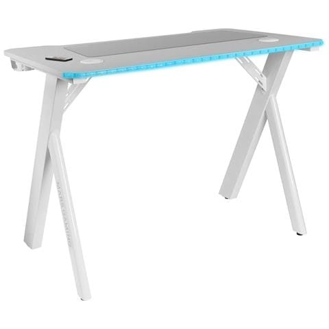 Scrivania Mars Gaming Mgd100rgbw Bianco Acciaio 100 X 60 Cm - Foto 1