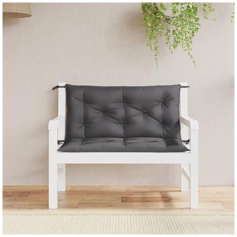 Cuscini Panca Giardino 2pz Antracite 100x50x7cm Tessuto Oxford - Foto 1