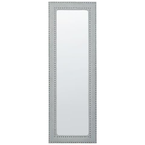 Specchio Da Terra Ecopelle Grigio Chiaro 50 X 150 Cm Locronan - Foto 2