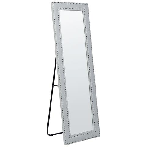 Specchio Da Terra Ecopelle Grigio Chiaro 50 X 150 Cm Locronan - Foto 7