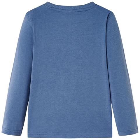Maglietta Bambino A Maniche Lunghe Blu Mélange 116 - Foto 2