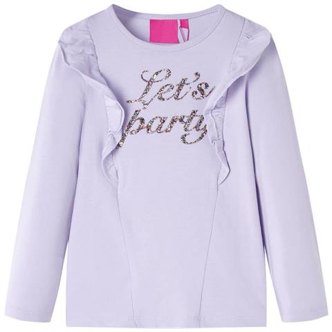 Maglietta Bambina Maniche Lunghe Lilla Chiaro 104 - Foto 1