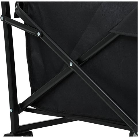 Carrello da Spiaggia Pieghevole TYRS con Ruote in Plastica, Portata Massima 110 kg, Colore Nero - Foto 8