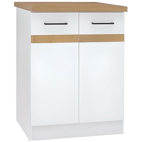 Base Cucina Cm 60 - 2 Ante - Piano Lavoro - Bianco Lucido - Foto 1