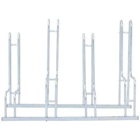 Supporto Per 4 Bici Da Pavimento Autoportante Acciaio Zincato - Foto 3