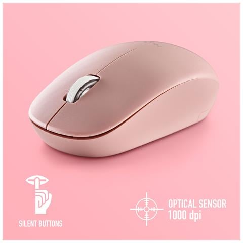 Mouse Wireless Fog Pro 1000dpi 2tasti Pink - Foto 5