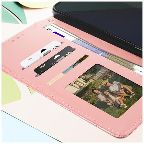 Custodia Mandala Fiori Per Samsung Galaxy S24 Fe Portacarte Cordino - Foto 2