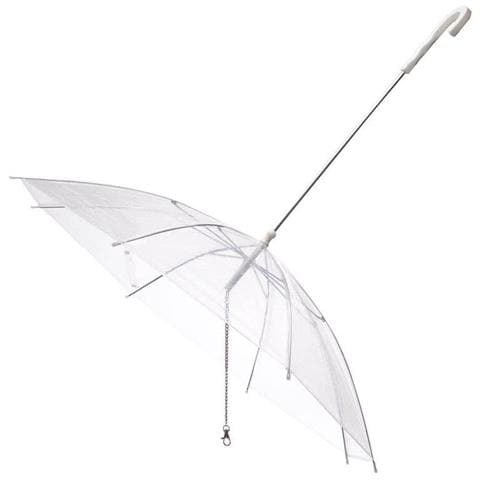 Ombrello Guinzaglio Cane Riparo Pioggia Impermeabile Trasparente Asciutto Cani - Foto 6