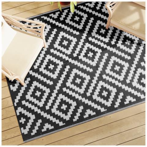 Tappeto Da Esterni Bianco E Nero 160x230 Cm In Pp - Foto 1