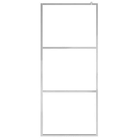 Parete Doccia con Mensola Cromo 90x195cm Vetro ESG e Alluminio - Foto 10