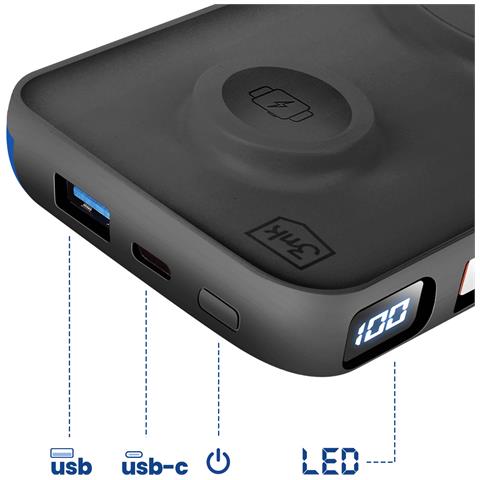 Powerbank Magsafe 10000 Mah Con Cavo Lightning E Usb C, Nero - Foto 5