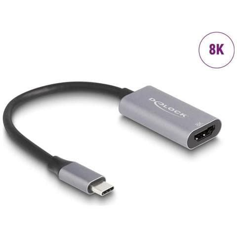 Adattatore Usb Type-c A Hdmi (dp Alt Mode) 8k Con Funzione Hdr In Alluminio - Foto 1