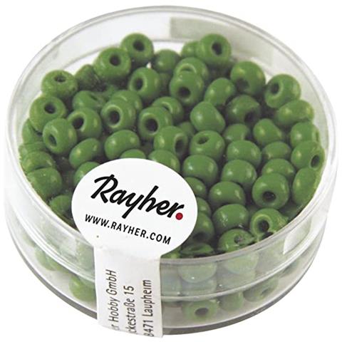 17 Grammi - Perle Indiane In Vetro Ø4,5mm - Colore Verde - Foto 1