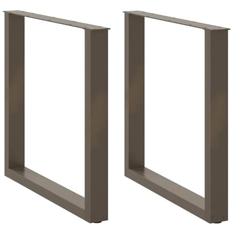 Gambe Tavolo Pranzo A U 2 Pz 90x(72-73) Cm Acciaio - Foto 1