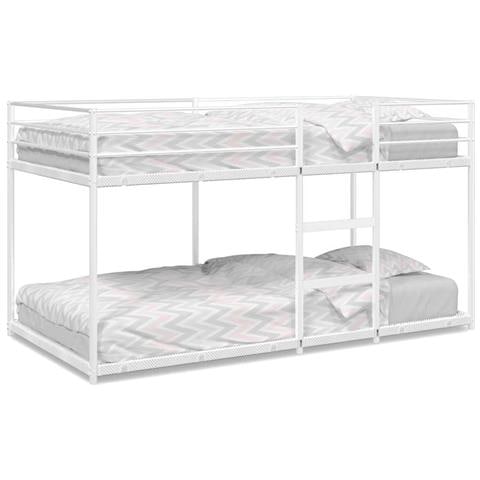Letto A Castello Senza Materasso Bianco 90x190 Cm In Acciaio - Foto 2