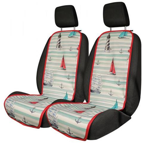 Cora 000128049 Coprisedili Anteriori Universali Tanga Doubleface Mare/carta Tessile - Foto 1