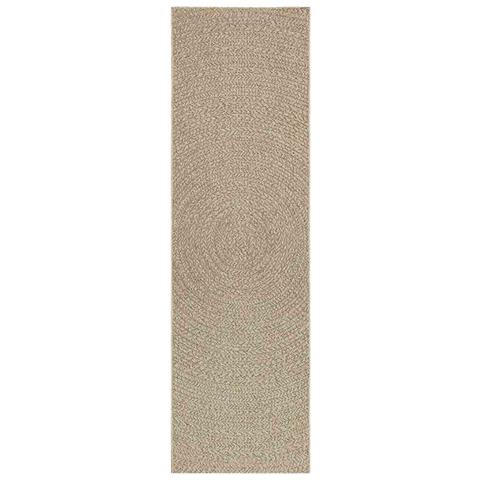 Tappeto Zizur Beige 80x250 Cm Aspetto Iuta Interni Ed Esterni - Foto 2