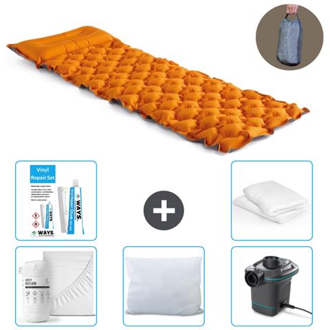 Set Materassino Gonfiabile - 191x71x11 Cm - Oranje - Include Accessori Coordinati Cb2 - Foto 1