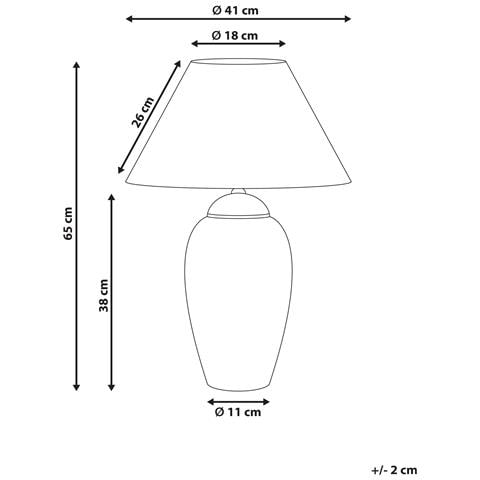 Lampada Da Tavolo Verusa Porcellana Bianco /blu - Foto 7