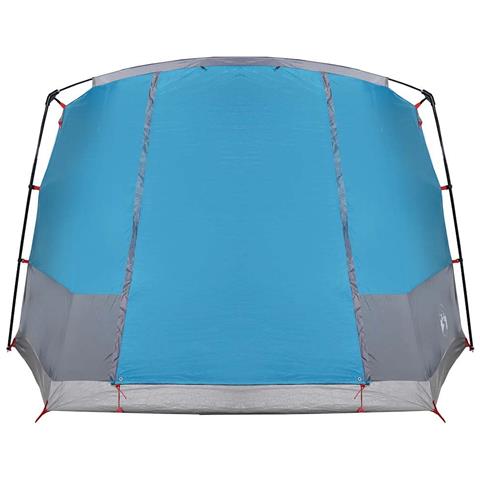 Tenda da Campeggio a Tunnel per 4 Persone Blu Impermeabile - Foto 8