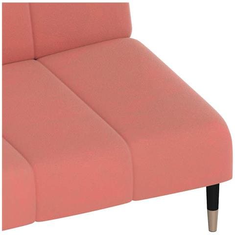 Divano Letto a 2 Posti Rosa in Velluto - Foto 9