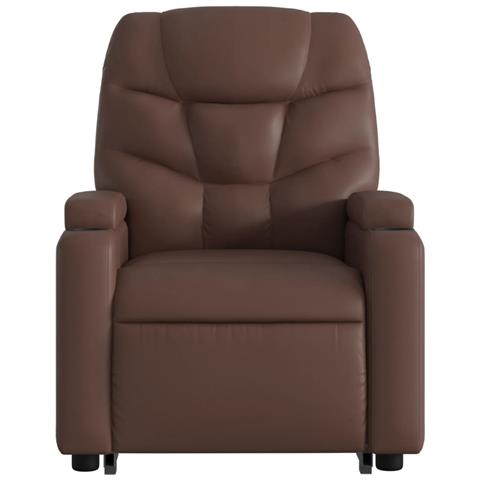 Poltrona Alzapersona Reclinabile Marrone in Similpelle - Foto 9
