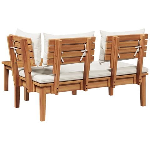 Set panchina da giardino in legno massello teak - Foto 9