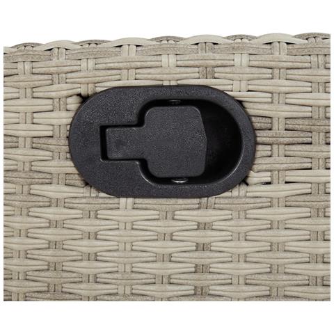 Set Pranzo da Giardino 9pz con Cuscini Grigio Chiaro Polyrattan - Foto 9