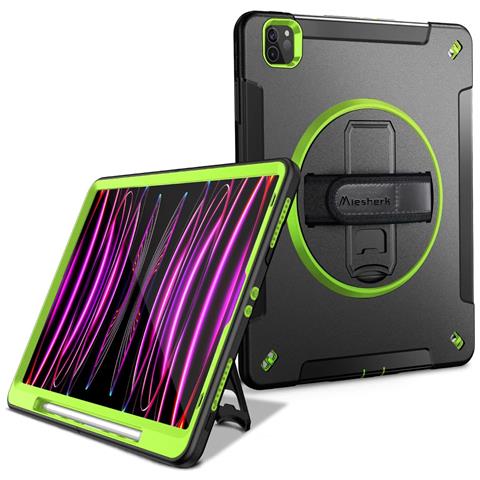 Custodia Armatura Con Supporto Girevole Per Ipad Pro 11 2021/20/18 Nera - Foto 1