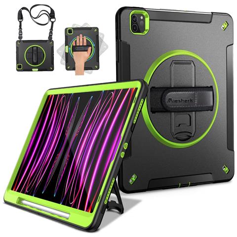 Custodia Armatura Con Supporto Girevole Per Ipad Pro 11 2021/20/18 Nera - Foto 4